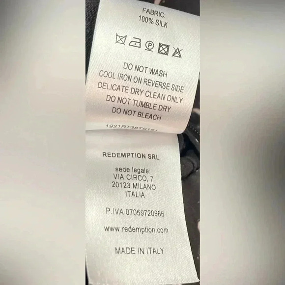 Redemption 100% silk blouse size12 black/special occasion - Picture 11 of 12